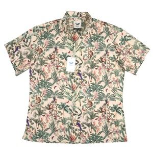 Yiume David's Wear‎ Tropical Paradise Wipada Kulenkampff Mens S Beige NWT Artist